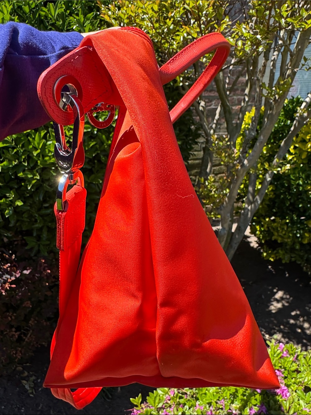 Longchamp Canary orange Le Pliage Tote with Removable Shoulder Strap - Picture 7 of 10